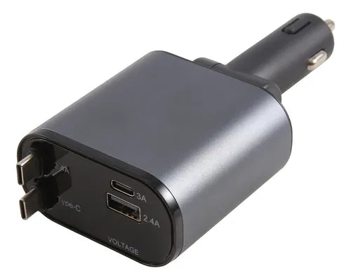Cargador de celular para Automovil 4 en 1 UltraDragon Compatible con Android iPhone y tablet